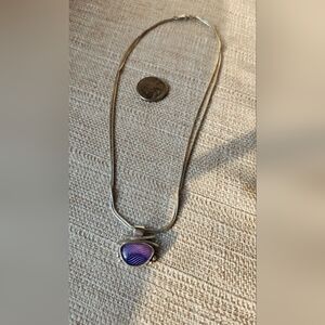 Purple and Silver Amethyst Necklace